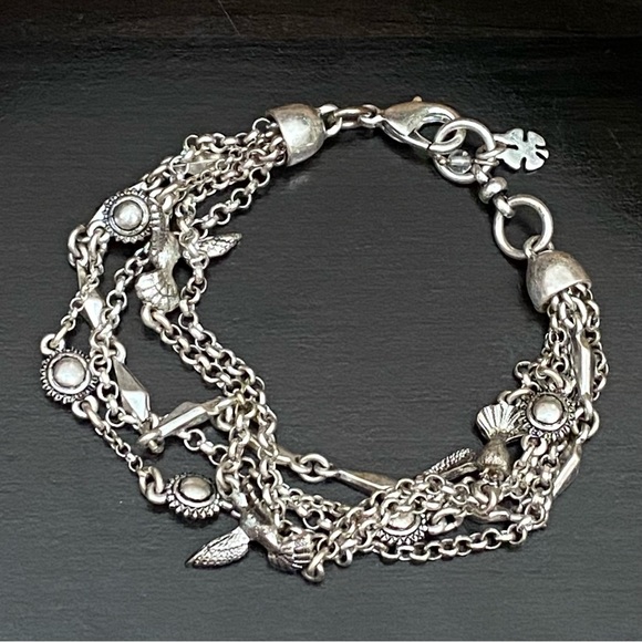 LUCKY BRAND Silver Hummingbird Multi Chain Bracelet - Picture 1 of 13